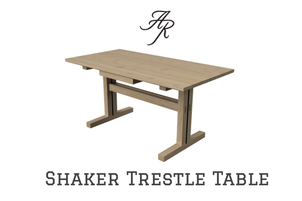 Shaker Trestle Table (W/ Drawer)